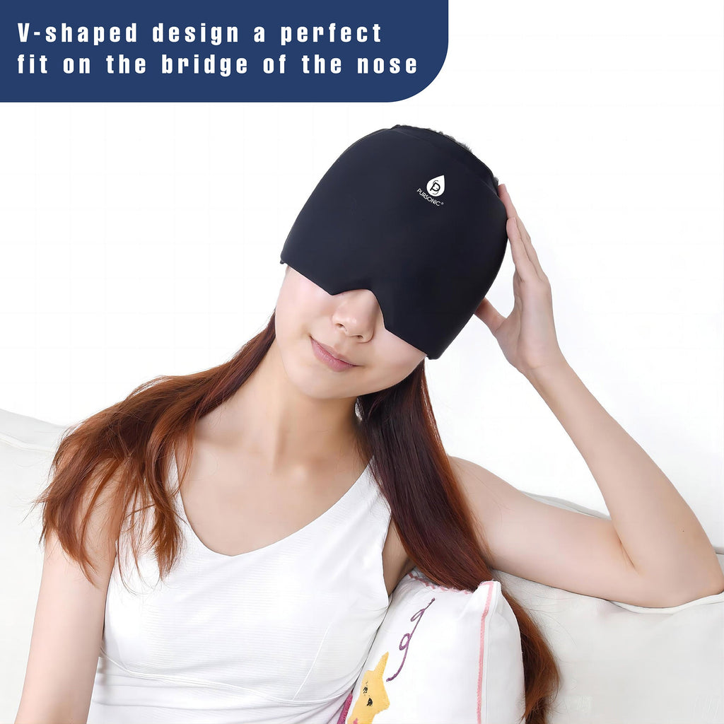 Reusable Hot and Cold Gel Ice Head Wrap – Instant Migraine Relief Cap-2